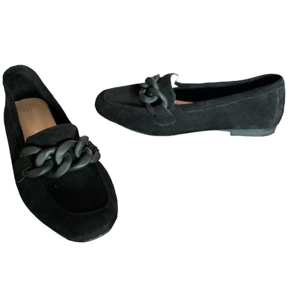 SAMILOR Women's Black Velvet Flats Size 8